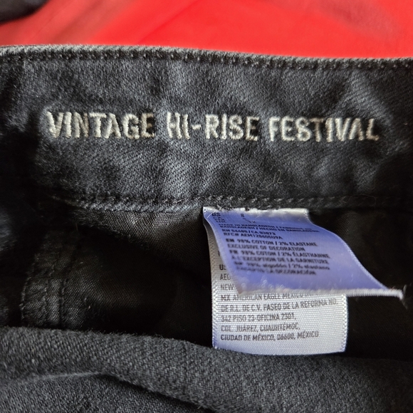 American Eagle Black High Rise Festical Shorts Size 8 - Picture 7 of 7